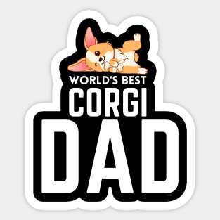 World's Best Corgi Dad Sticker